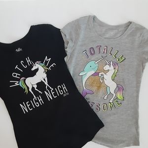 Justice Unicorn and Norwal Shirts